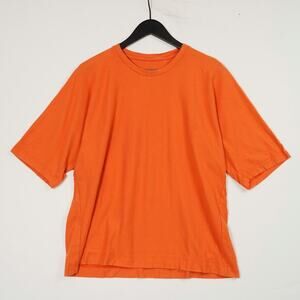 HOMME PLISSÉ ISSEY MIYAKE Orange Two-Panel Side-Seam Cotton T-Shirt – Size 2 / L